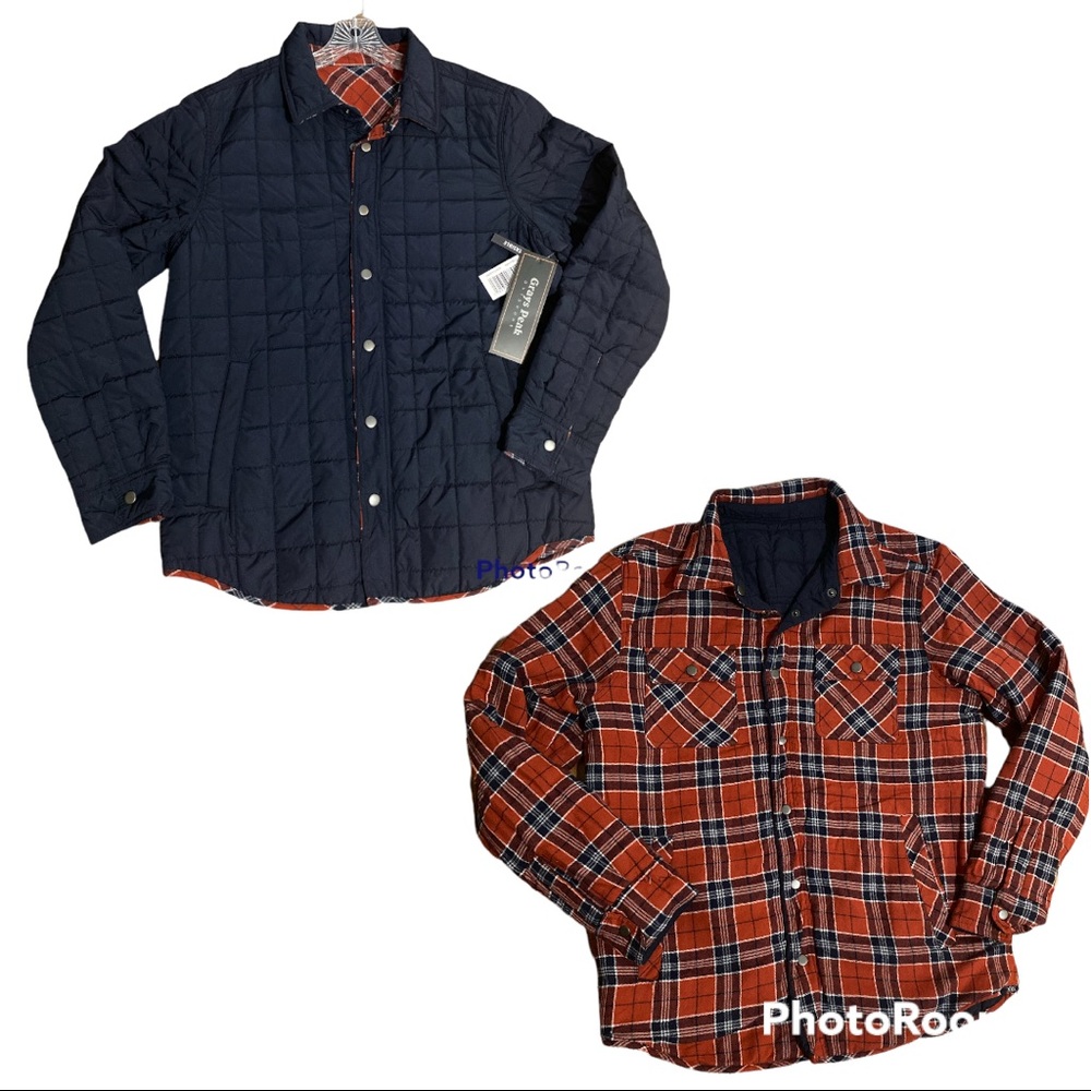 Grays Peak Outdoors Lightweight Reversible Shirt Jacket Size M